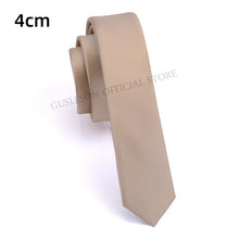 Charger l'image dans la galerie, GUSLESON Quality Casual 4cm Slim Solid Tie Red Yellow Green Ties Handmade Fashion Men Woven Skinny Necktie For Wedding Party