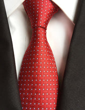 Charger l'image dans la galerie, New Fashion Striped Plaid Men's Tie Red Blue Grey Classic Neck Ties Leisure Business Wedding High Quality 8cm Silk Necktie