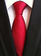 Charger l'image dans la galerie, New Fashion Striped Plaid Men's Tie Red Blue Grey Classic Neck Ties Leisure Business Wedding High Quality 8cm Silk Necktie
