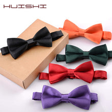 Charger l'image dans la galerie, HUISHI Classic Kid Children Bow Tie Boys Grils Baby Children Bowtie Fashion Solid Color Mint Green Red Black Toddle Pets Cravate