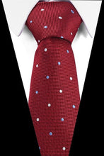 Charger l'image dans la galerie, 100% Silk tie skinny 7.5 cm Red floral necktie high fashion plaid ties for men slim cotton cravat neckties Mens gravatas