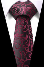Charger l'image dans la galerie, 100% Silk tie skinny 7.5 cm Red floral necktie high fashion plaid ties for men slim cotton cravat neckties Mens gravatas