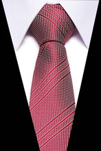 Charger l'image dans la galerie, 100% Silk tie skinny 7.5 cm Red floral necktie high fashion plaid ties for men slim cotton cravat neckties Mens gravatas