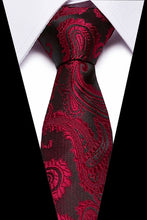 Charger l'image dans la galerie, 100% Silk tie skinny 7.5 cm Red floral necktie high fashion plaid ties for men slim cotton cravat neckties Mens gravatas