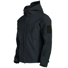 Charger l'image dans la galerie, Army Shark Skin Soft Shell Clothes Tactical Windproof Waterproof jacket men Flight Pilot Hood Coat Military Field bomber Jacket