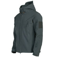 Charger l'image dans la galerie, Army Shark Skin Soft Shell Clothes Tactical Windproof Waterproof jacket men Flight Pilot Hood Coat Military Field bomber Jacket