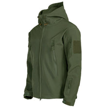 Charger l'image dans la galerie, Army Shark Skin Soft Shell Clothes Tactical Windproof Waterproof jacket men Flight Pilot Hood Coat Military Field bomber Jacket