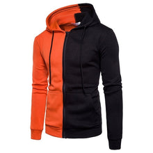Charger l'image dans la galerie, Hip Hop Zipper Hooded Sweatshirt Men Spring Casual Flag Print Pullover Hoodies Sweatshirts Male Solid Streetswear Red Black