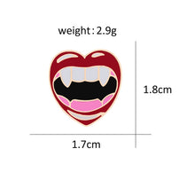 Charger l'image dans la galerie, Fashion Sexy Red Lips Enamel Pin Brooches For Women Cartoon Lipstick Brooch Badges Denim Accessories Lapel Pins Girl Men Jewelry