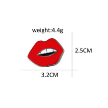 Charger l'image dans la galerie, Fashion Sexy Red Lips Enamel Pin Brooches For Women Cartoon Lipstick Brooch Badges Denim Accessories Lapel Pins Girl Men Jewelry
