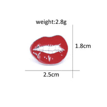 Charger l'image dans la galerie, Fashion Sexy Red Lips Enamel Pin Brooches For Women Cartoon Lipstick Brooch Badges Denim Accessories Lapel Pins Girl Men Jewelry