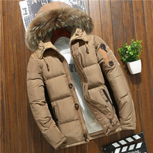 Charger l'image dans la galerie, Brand Russia Winter Jacket Men White Duck Down Parkas Jacket Thick Warm Snow Parkas hombre Hooded Warm Overcoat Windbreaker