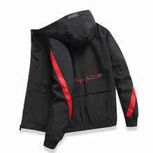Charger l'image dans la galerie, Men windbreaker Casual Spring Autumn Lightweight Jacket 2019 New Arrival Hooded Contrast Color Zipper up Jackets Outwear Cheap