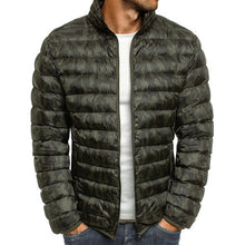 Charger l'image dans la galerie, SHUJIN Slim Warm Coats Spring Winter Men's Lightweight Windproof Packable Warm Jacket Solid Color Jackests Outwear
