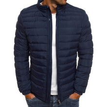 Charger l'image dans la galerie, SHUJIN Slim Warm Coats Spring Winter Men's Lightweight Windproof Packable Warm Jacket Solid Color Jackests Outwear
