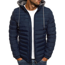 Charger l'image dans la galerie, SHUJIN Slim Warm Coats Spring Winter Men's Lightweight Windproof Packable Warm Jacket Solid Color Jackests Outwear