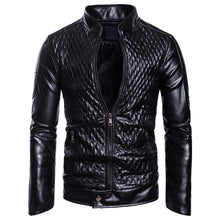 Charger l'image dans la galerie, Men Autumn Fashion Slim Fit Red Bomber Jackets Men Motorcycle Casual Biker PU Faux leather Jacket European Size Plus Size XXXL