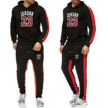Charger l'image dans la galerie, Marque vêtements hommes mode survêtement décontracté Sportsuit hommes sweats capuches vêtements de sport JORDAN 23 manteau + pantalon hommes ensemble