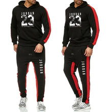 Charger l'image dans la galerie, Marque vêtements hommes mode survêtement décontracté Sportsuit hommes sweats capuches vêtements de sport JORDAN 23 manteau + pantalon hommes ensemble
