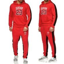 Charger l'image dans la galerie, Marque vêtements hommes mode survêtement décontracté Sportsuit hommes sweats capuches vêtements de sport JORDAN 23 manteau + pantalon hommes ensemble