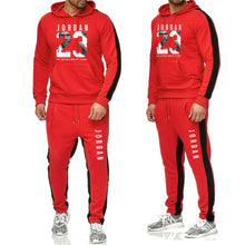 Charger l'image dans la galerie, Marque vêtements hommes mode survêtement décontracté Sportsuit hommes sweats capuches vêtements de sport JORDAN 23 manteau + pantalon hommes ensemble