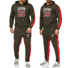 Charger l'image dans la galerie, Marque vêtements hommes mode survêtement décontracté Sportsuit hommes sweats capuches vêtements de sport JORDAN 23 manteau + pantalon hommes ensemble