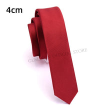 Charger l&#39;image dans la galerie, GUSLESON Quality Casual 4cm Slim Solid Tie Red Yellow Green Ties Handmade Fashion Men Woven Skinny Necktie For Wedding Party
