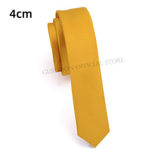 Charger l&#39;image dans la galerie, GUSLESON Quality Casual 4cm Slim Solid Tie Red Yellow Green Ties Handmade Fashion Men Woven Skinny Necktie For Wedding Party
