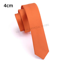 Charger l&#39;image dans la galerie, GUSLESON Quality Casual 4cm Slim Solid Tie Red Yellow Green Ties Handmade Fashion Men Woven Skinny Necktie For Wedding Party
