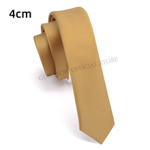 Charger l&#39;image dans la galerie, GUSLESON Quality Casual 4cm Slim Solid Tie Red Yellow Green Ties Handmade Fashion Men Woven Skinny Necktie For Wedding Party
