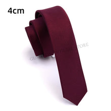 Charger l&#39;image dans la galerie, GUSLESON Quality Casual 4cm Slim Solid Tie Red Yellow Green Ties Handmade Fashion Men Woven Skinny Necktie For Wedding Party
