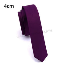 Charger l&#39;image dans la galerie, GUSLESON Quality Casual 4cm Slim Solid Tie Red Yellow Green Ties Handmade Fashion Men Woven Skinny Necktie For Wedding Party
