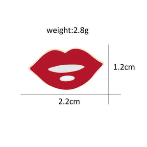 Fashion Sexy Red Lips Enamel Pin Brooches For Women Cartoon Lipstick Brooch Badges Denim Accessories Lapel Pins Girl Men Jewelry