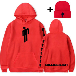 Billie Eilish hoodies women men streetwear girl red clothes harajuku shirt beanies new sweatshirts Top hat bad guy