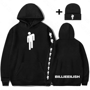 Billie Eilish hoodies women men streetwear girl red clothes harajuku shirt beanies new sweatshirts Top hat bad guy