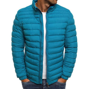 SHUJIN Slim Warm Coats Spring Winter Men's Lightweight Windproof Packable Warm Jacket Solid Color Jackests Outwear