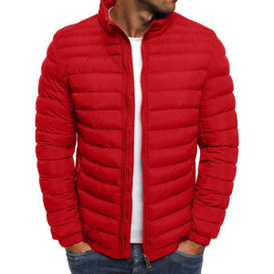 SHUJIN Slim Warm Coats Spring Winter Men's Lightweight Windproof Packable Warm Jacket Solid Color Jackests Outwear