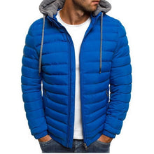 Charger l&#39;image dans la galerie, SHUJIN Slim Warm Coats Spring Winter Men&#39;s Lightweight Windproof Packable Warm Jacket Solid Color Jackests Outwear
