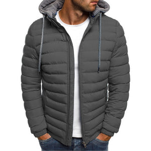 SHUJIN Slim Warm Coats Spring Winter Men's Lightweight Windproof Packable Warm Jacket Solid Color Jackests Outwear