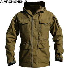 Charger l&#39;image dans la galerie, M65 UK US Army Clothes Windbreaker Military Field Jackets Mens Winter/Autumn Waterproof Flight Pilot Coat Hoodie Three colors
