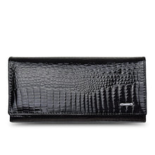 Charger l&#39;image dans la galerie, DICIHAYA Genuine Leather Women&#39;s Wallets Fallow Long Ladies Double Zipper Wallet Clutch Bag Design Red Purse Crocodile Purses
