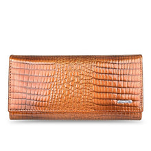 Charger l&#39;image dans la galerie, DICIHAYA Genuine Leather Women&#39;s Wallets Fallow Long Ladies Double Zipper Wallet Clutch Bag Design Red Purse Crocodile Purses
