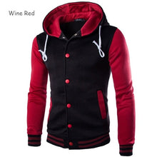 Charger l&#39;image dans la galerie, New Men/Boy Baseball Jacket Men Fashion Design Wine Red Mens Slim Fit College Varsity Jacket Men Brand Stylish Veste Homme
