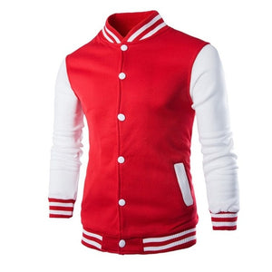 New Men/Boy Baseball Jacket Men Fashion Design Wine Red Mens Slim Fit College Varsity Jacket Men Brand Stylish Veste Homme