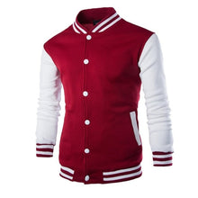 Charger l&#39;image dans la galerie, New Men/Boy Baseball Jacket Men Fashion Design Wine Red Mens Slim Fit College Varsity Jacket Men Brand Stylish Veste Homme
