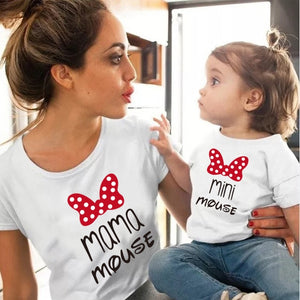 Ropa a juego para la familia, ropa para la mamá y para mi, trajes para la familia, camisetas de algodón para la hija, ropa para la niña