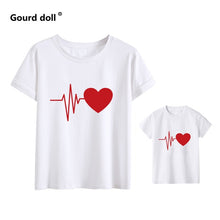 Charger l&#39;image dans la galerie, Cute Family Look Matching Clothes Mommy And Me Tshirt Mother Daughter Son Outfits Women Mom T-shirt Baby Girl Boys T Shirt
