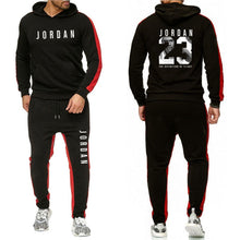 Charger l'image dans la galerie, Marque vêtements hommes mode survêtement décontracté Sportsuit hommes sweats capuches vêtements de sport JORDAN 23 manteau + pantalon hommes ensemble
