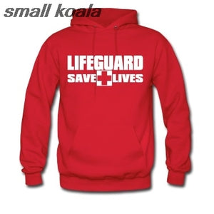 3 Side Print Lifeguard  man Hoodie Sweatshirt Red Life Guard New Unisex S-2XL