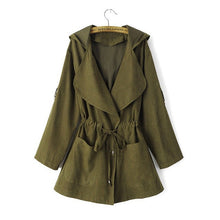 Charger l&#39;image dans la galerie, VISNXGI Spring Autumn Jacket Long Jackets And Coats Female Coat Casual Army Green Bomber Jacket Women Basic Outwear Jackets S-XL
